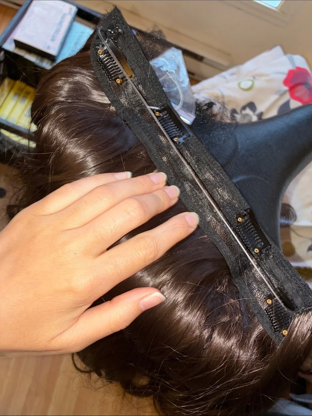 Natural Wavy Hairpiece in Chestnut Brown — Lightweight, Ready-to-Style - Picture 3 of 8